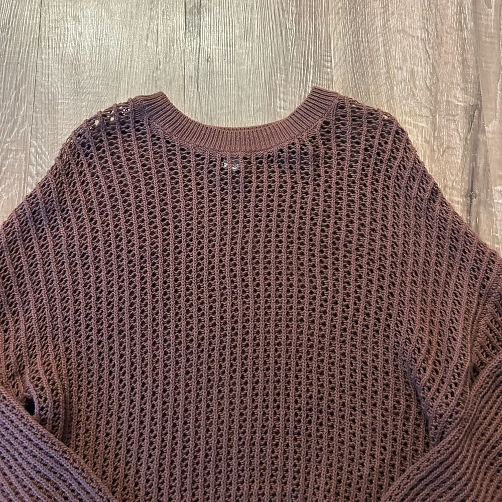 Old Navy Women's Chocolate Brown Knit Sweater - Picture 2 of 4